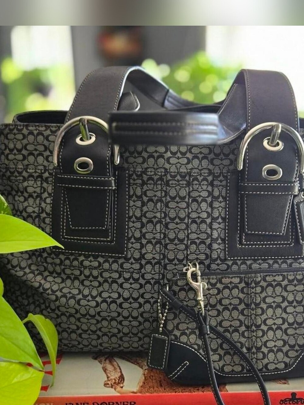 Coach Soho Signature Buckle Strap Tote With Matching Wristlet